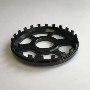 cnc turning parts-aluminum precision machined part anodizing in black