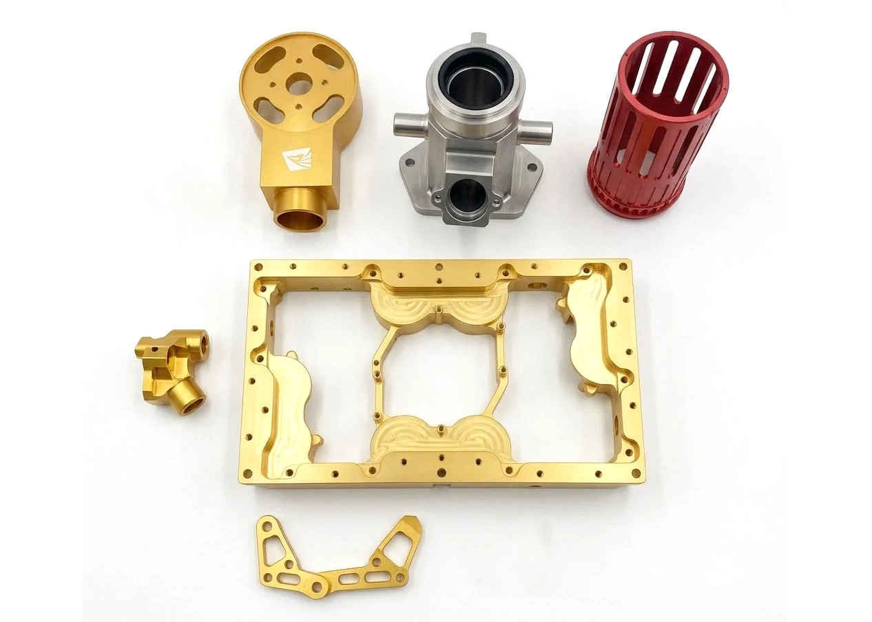 Milled 6061-T6 aluminum housing with anodized finish, showcasing tight tolerances for protective electronics enclosures.