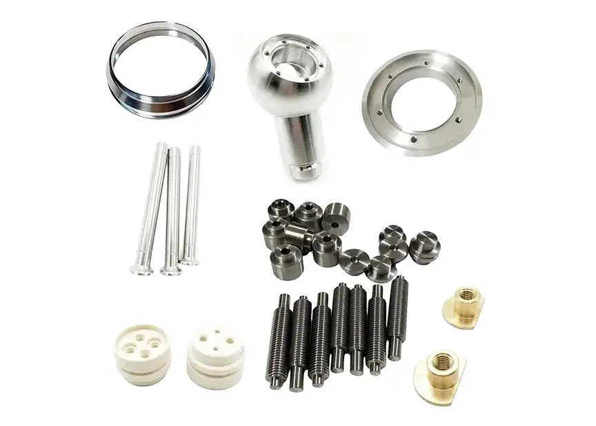 CNC turned concentric hardware, including threaded shafts and custom fasteners for high-volume production.