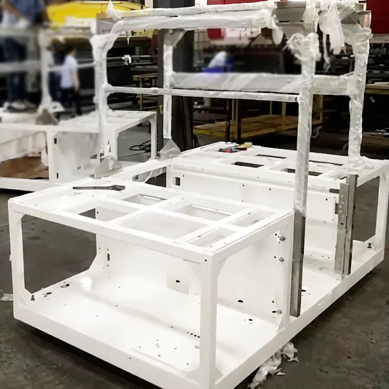 Post-machining surface finishing and mechanical final assembly process on the factory floor for ready-to-integrate sheet metal structures.