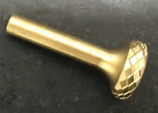 brass CNC turned machined part with knurling process